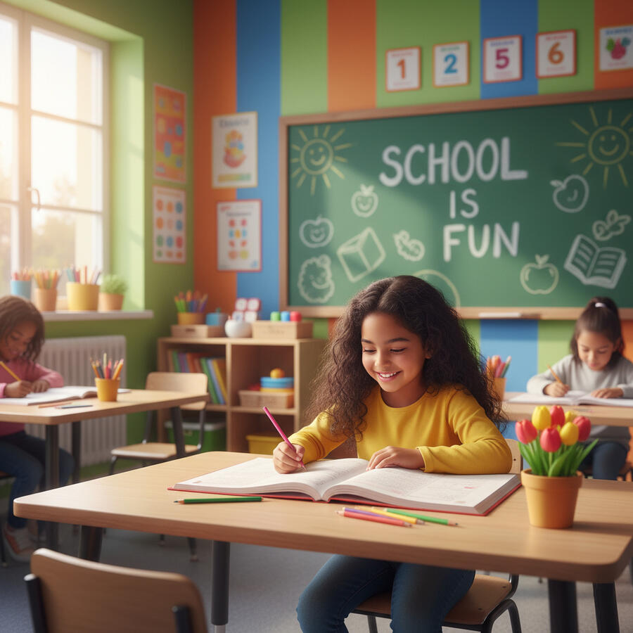 Child in school